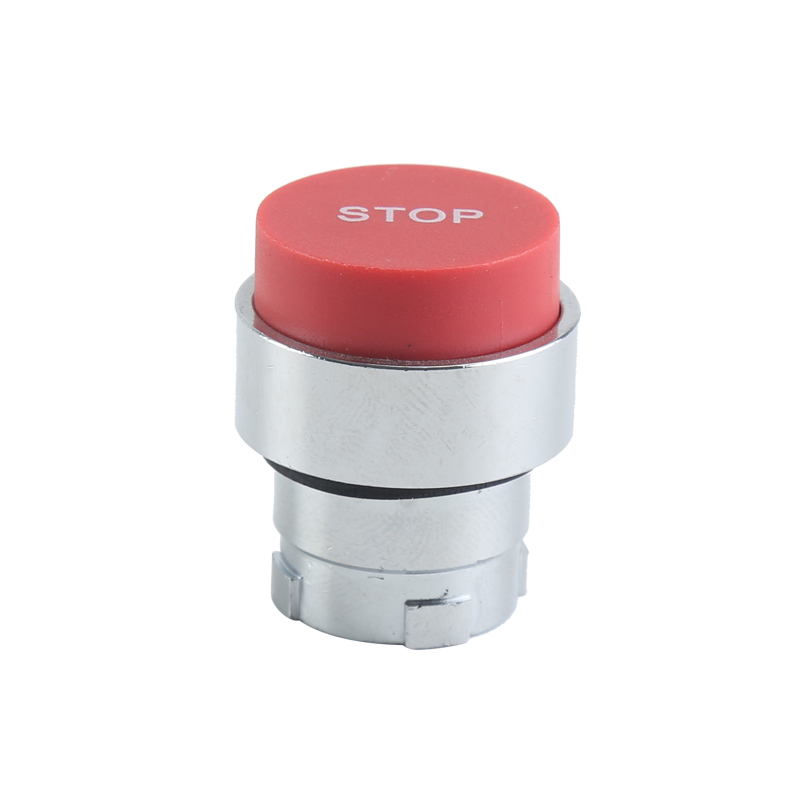 GXB2-BL434 Momentary Spring Return Red Round Extended Push Button Head With Symbols And No Light