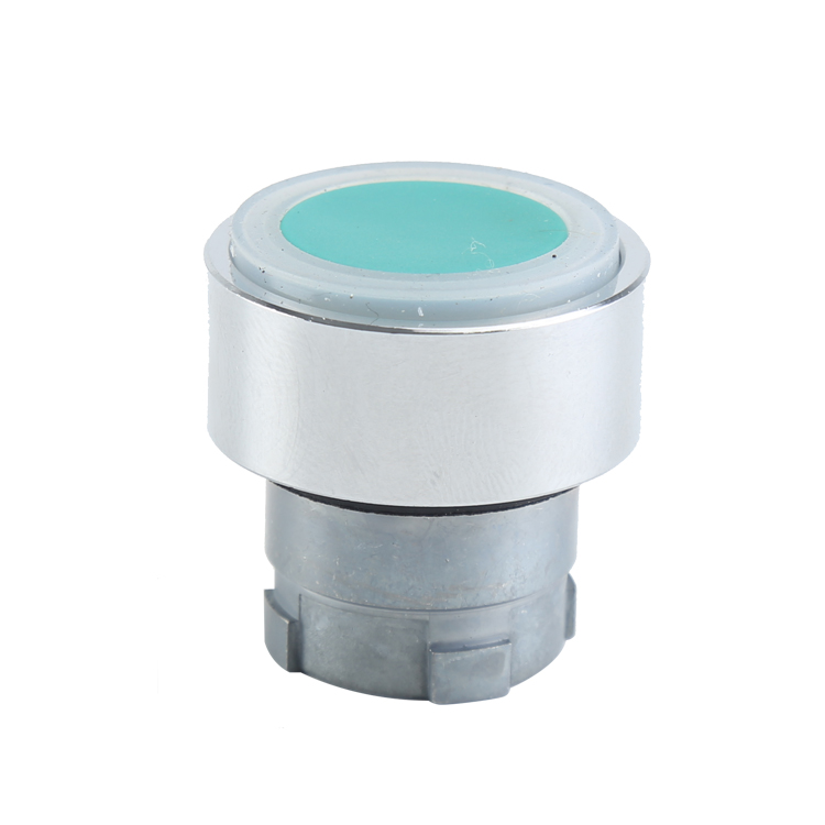 GXB2-Aa-BA3 (cabezal no luminoso) o GXB2-Aa-BW33 (cabezal iluminado) Cabezal de botón pulsador empotrado verde redondo momentáneo impermeable
