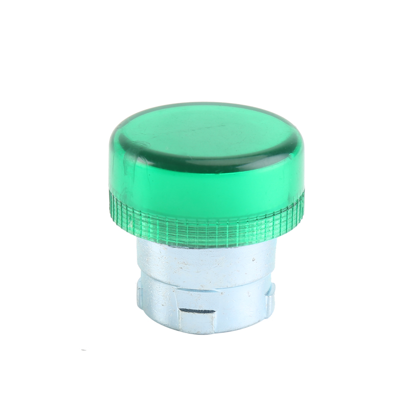 Cabezal de luz piloto empotrado redondo iluminado en verde GXB2-BV03 con luz verde y función indicadora