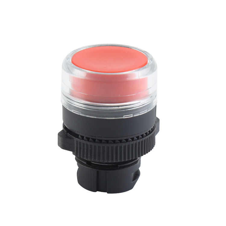 LA115-5-HF Cabezal de botón pulsador de descarga superior momentáneo redondo rojo sin luz