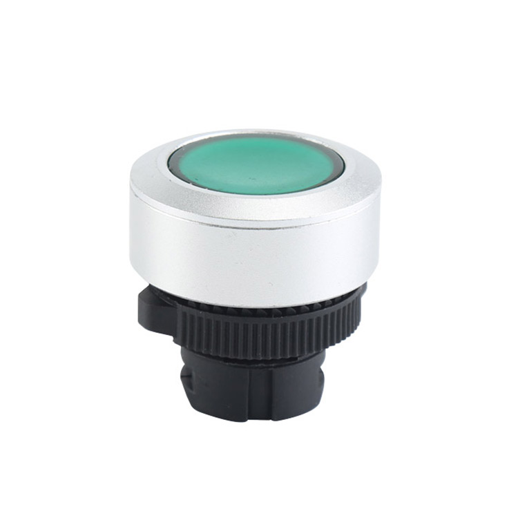 LA115-5-ED Φ22 〜Φ30 調整可能な瞬間プラスチックフラッシュプッシュボタンラウンドグリーンヘッド緑色のライト
