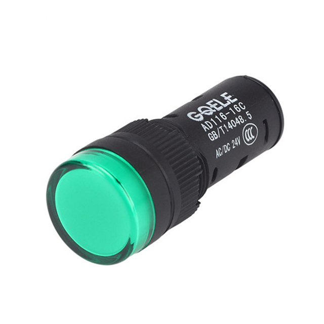 AD116-16C High Quality Φ16 LED Indicator Light With Black Shell And Green Light