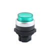 LA115-5-HD Momentary Illuminated Green Round Extended Flush Push Button Head With Green Light