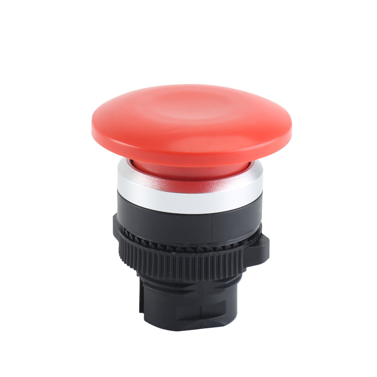 LA115-5-MT Yüksek Kaliteli Bakımlı Kırmızı Plastik Mantar Işıksız Buton Başlığı 