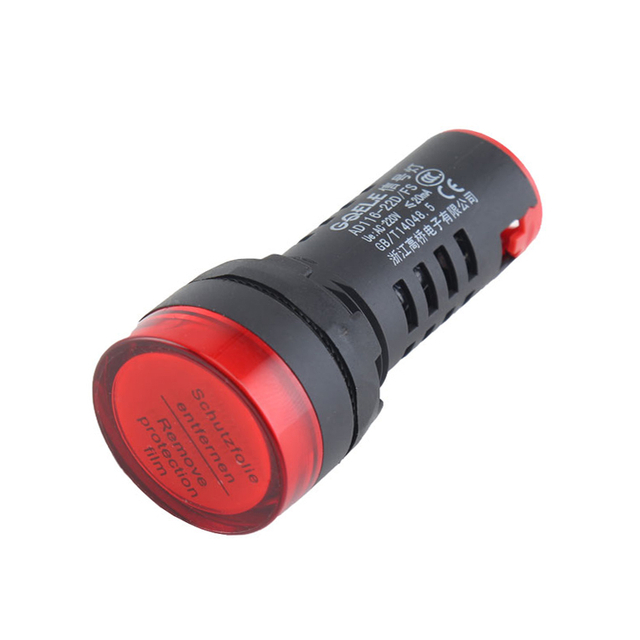 AD116-22D/FS cuerpo negro 22mm mini lámpara de señal de luz indicadora de LED industrial