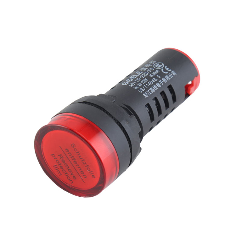AD116-22D/FS cuerpo negro 22mm mini lámpara de señal de luz indicadora de LED industrial