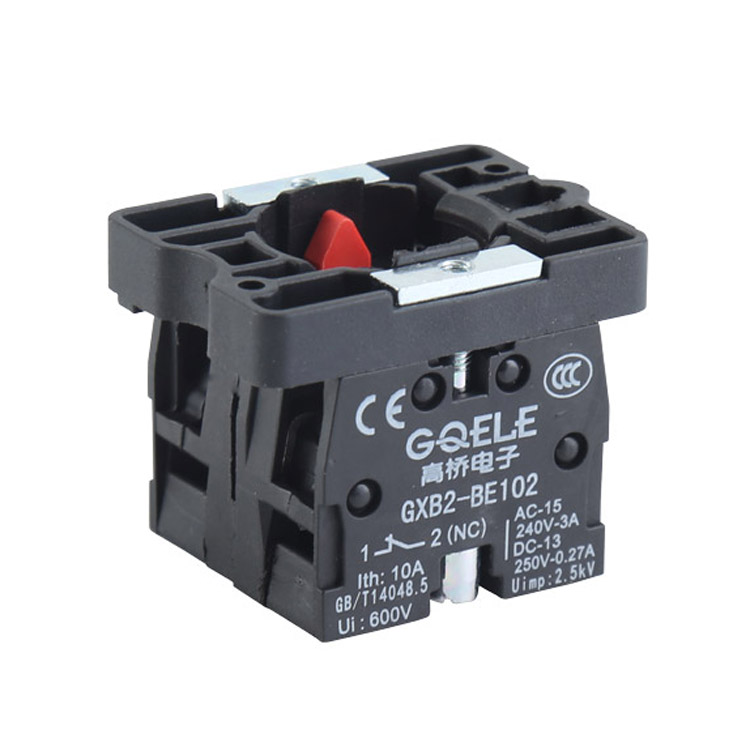 GXB2-EZ104 2NC Kontaktblock und Halter aus rotem, schwarzem und weißem Kunststoff
