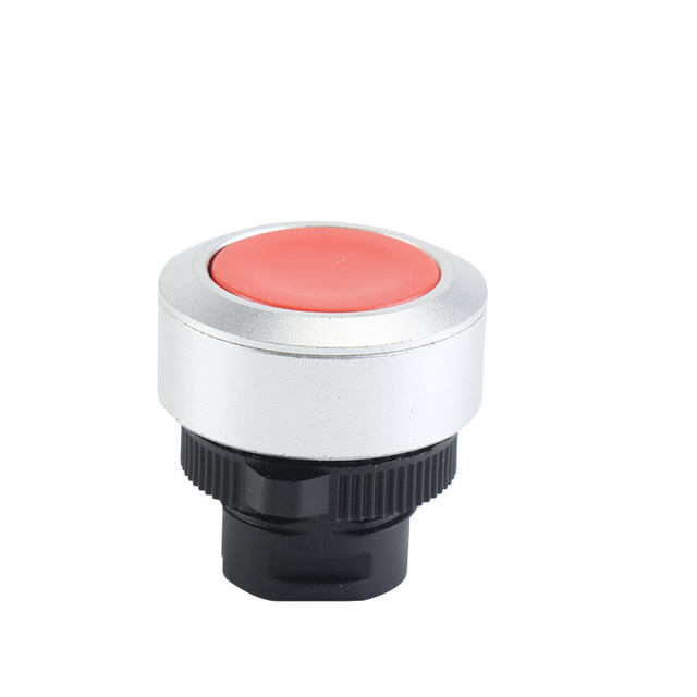 LA115-5-E Φ22 ~ Φ30 Cabezal de botón empotrado rojo redondo ajustable momentáneo sin luz