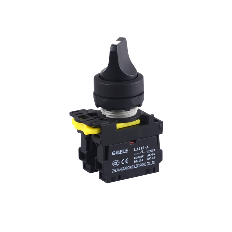 LA115-A1-11X Maintained 1NO&1NC 2-Position Selector Switch Push Button With Short Handle And Without Light