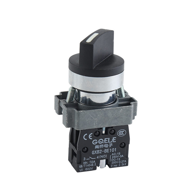 GXB2-BD21 Maintained 2 Positions 1NO Selector Push Button Switch With Round Head and Rotary Short Handle