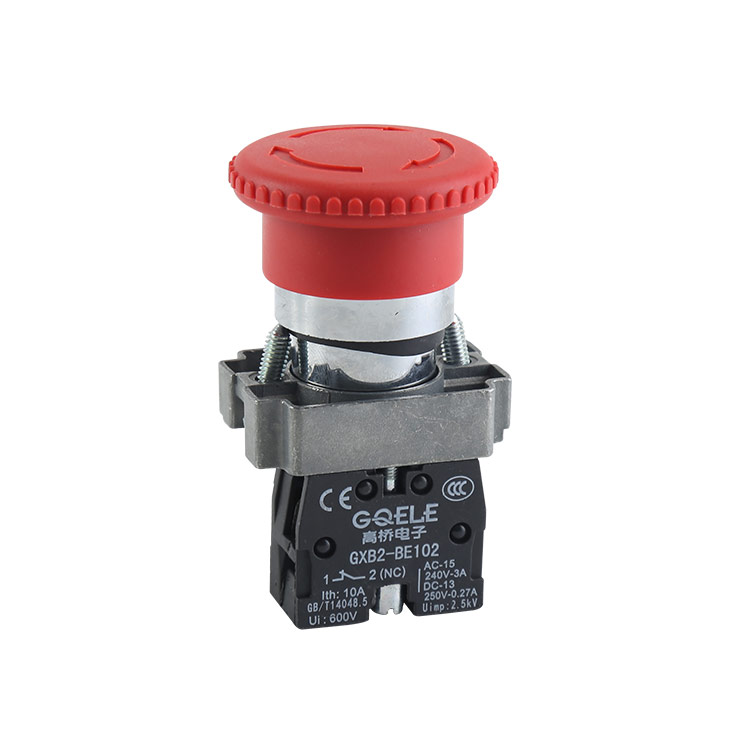 GXB2-BS542 Φ40 1NC Красная кнопка аварийной остановки в форме гриба с головкой с поворотным механизмом и символами