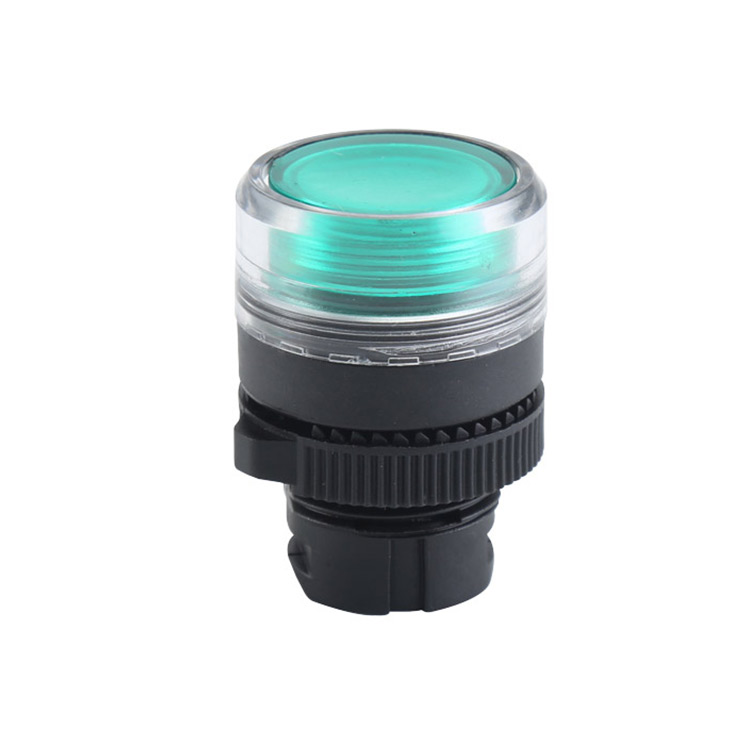 Cabezal de botón pulsador de descarga superior momentáneo de forma redonda iluminada LA115-5-HFD