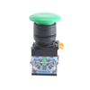 LA115-K-11M Botón pulsador de plástico tipo seta momentáneo verde 1NO y 1NC de alta calidad sin luz