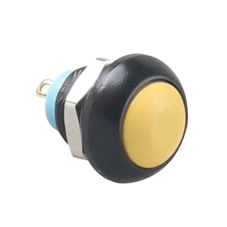 GL-12BP11-SJ 12 مللي متر مقاوم للماء الذاتي قفل نوع مفتاح بـزر دفع معدني LED مع مصباح مصمم على شكل حلقة مفتاح بـزر دفع