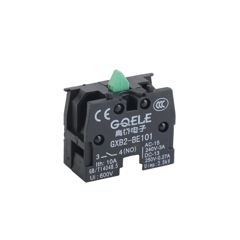 GXB2-BE101 High Quality 1NO Black And Green Normally Open Contact Block