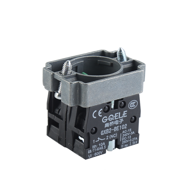 GXB2-BZ105 High Quality 1NO+1NC Black & White Contact Block And Silver Color Holder(Metal)