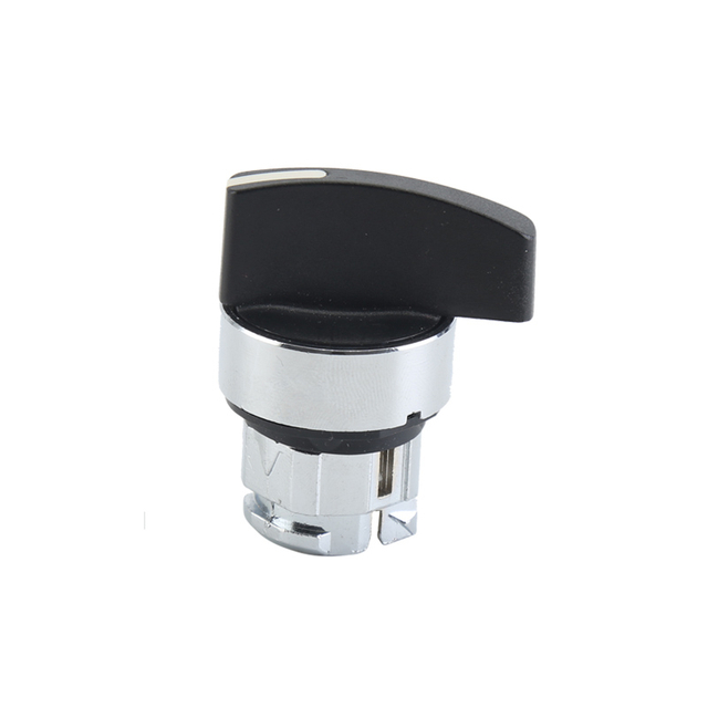 GXB4-BJ2 Maintained 2-Position Round Metal Selector Switch Push Button Head With Black&White Long Handle 
