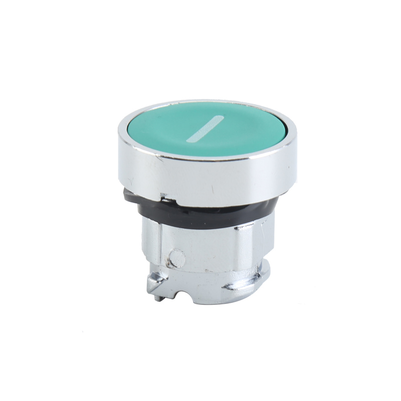 GXB4-BA331 Spring Return Momentary Green Round Flush Push Button Head With Symbol And No Light