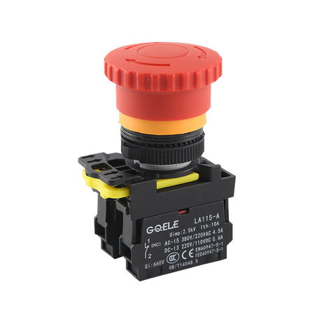 High Quality 1NO & 1NC Twist / Rotating Release Emergency Stop Push ...