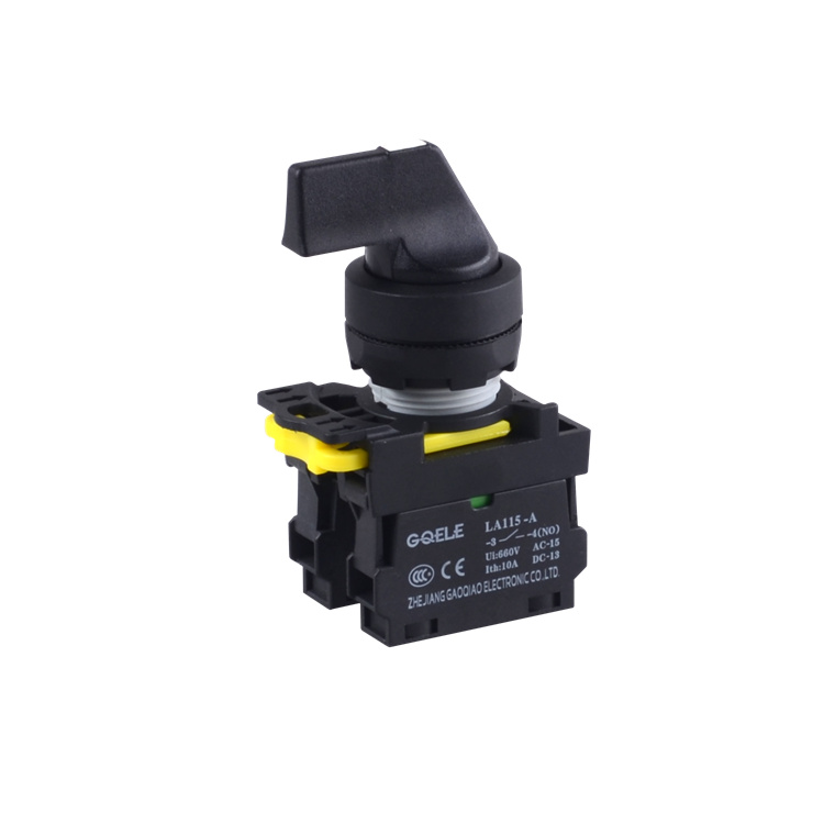 LA115-A1-11CX High Quality 1NO&1NC 2- Position Maintained Selector Push Button Switch With Long Handle And Without Illumination