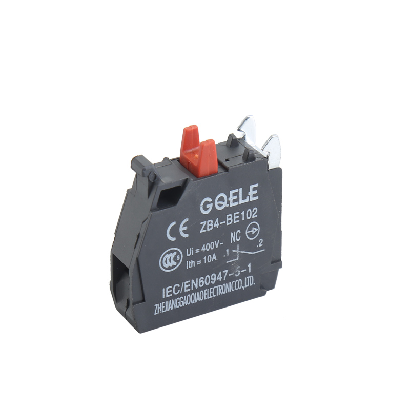 GXB4-BE102 High Quality Plastic Black And Red 1NC Normally Closed Contact Block
