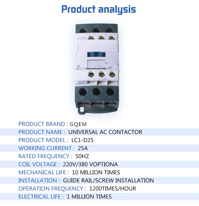 ac Electric magnetic contactor