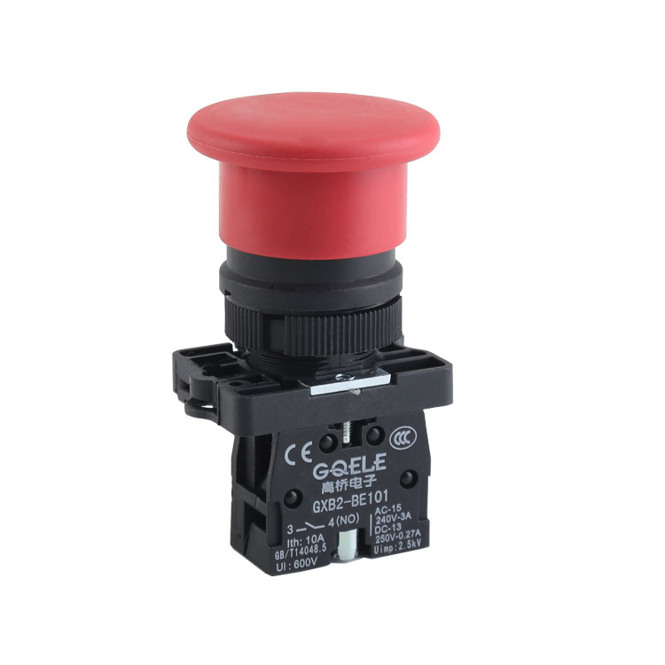 GXB2-EC42 Грибовидный кнопочный переключатель аварийного останова и отключения с красной нажимной кнопкой 