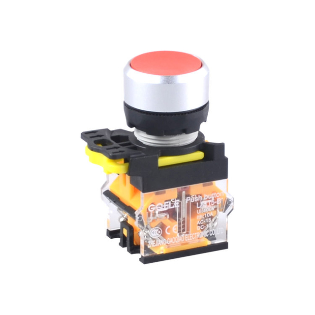 LA115-B2-11 1NO&1NC Momentary Flush Push Button With Red Round Head And Without Illumination