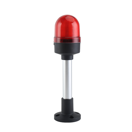 AL701-R-31P4 Red Φ70 AC220V Round Head Red Warning Light Without Buzzer And Vertical Base