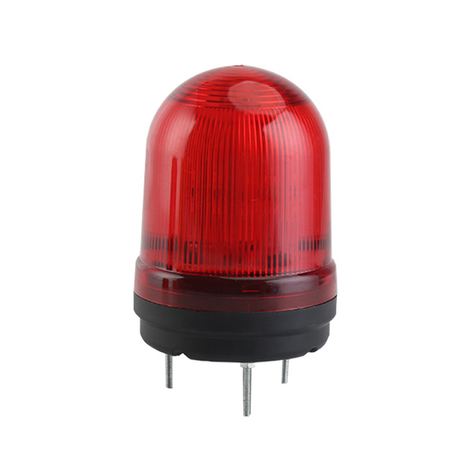AL901-R-31 Red Φ90 AC220V Round Head Red Warning Light Without Buzzer And Paperback Base