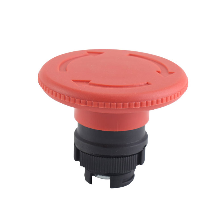 GXB2-ES64 Φ60 Twist Release Plastic Red Mushroom Shape Emergency Stop Push Button Head With Symbols
