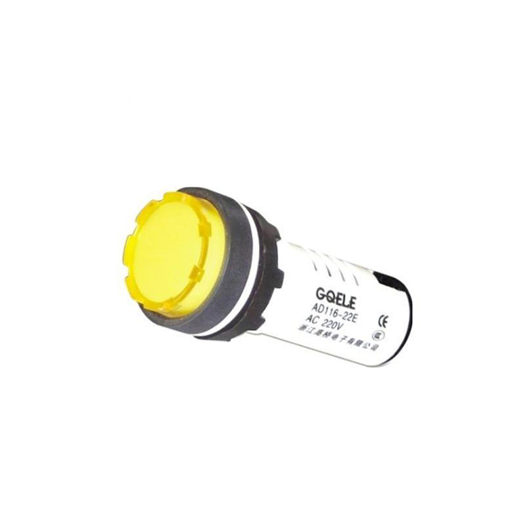 AD116-22E High light Indicator 22mm Hole 220V Plastic LED Power Indicator Yellow Light For Industrial Automation Equipment