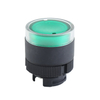 GXB2-EW33 Green Round Flush Push Button Head With Green Light And Higher Transparent Protecting Cover