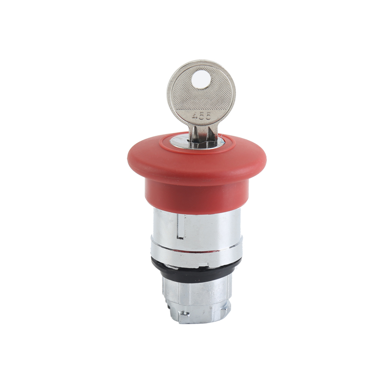 GXB4-BS14 Φ40 High Quality Metal Red Mushroom Shape Key Control Emergency Stop Push Button Head With Key Rotating Release