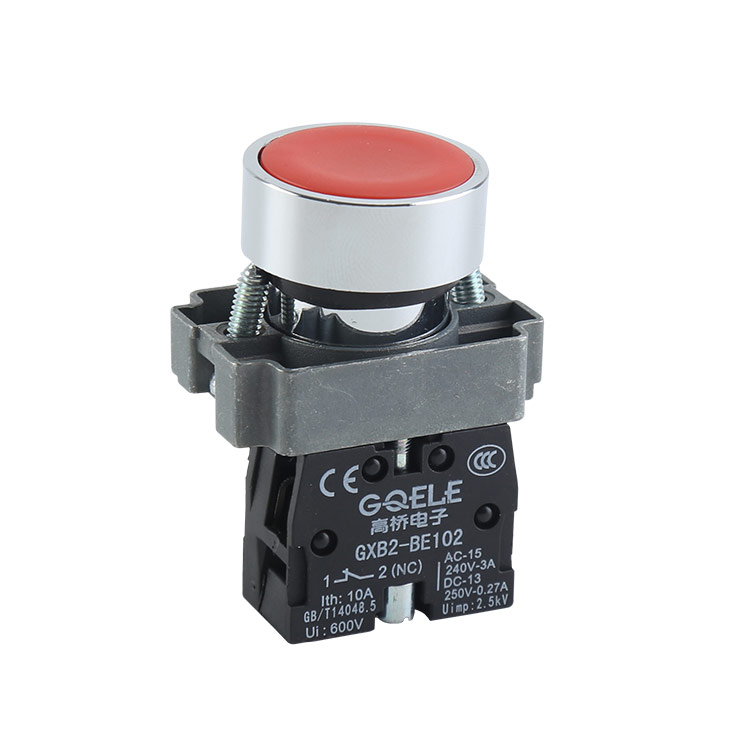High quality flush spring return electrical push button switch GXB2-BA42