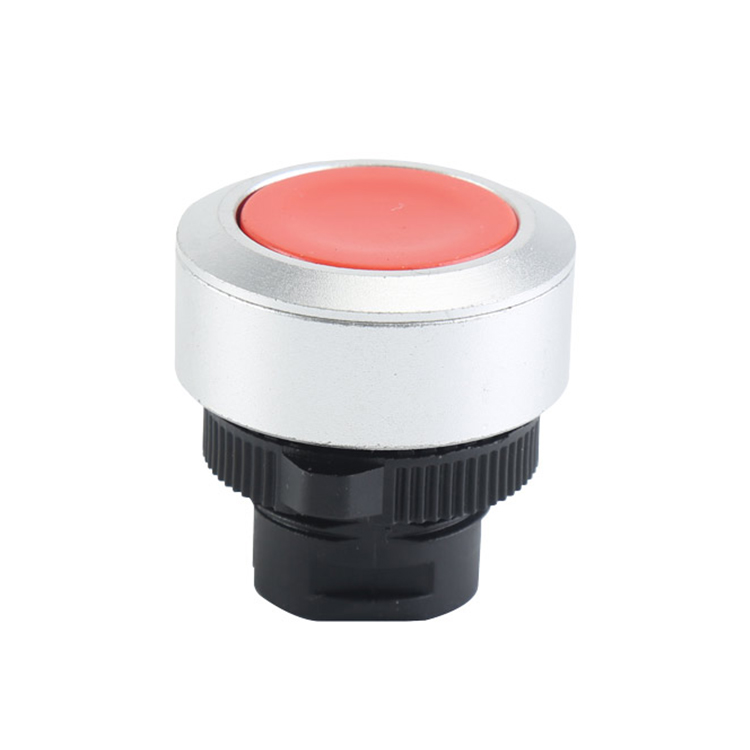LA115-5-E Φ22 ~ Φ30 Momentary Adjustable Round Red Flush Push Button Head Without Light